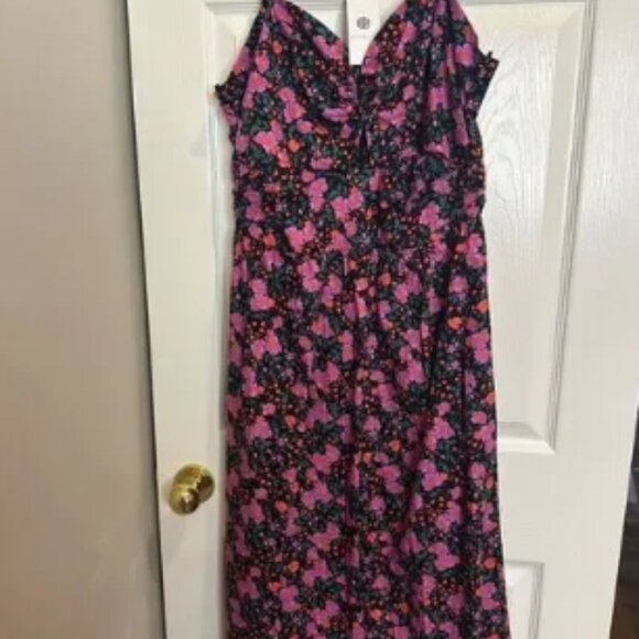 Social Te Spaghetti Floral Medium Pockets Dress Cut Outs Womens - Picture 1 of 4